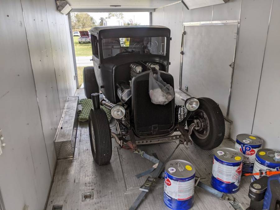 coupe in trailer at orlando.jpg